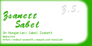 zsanett sabel business card